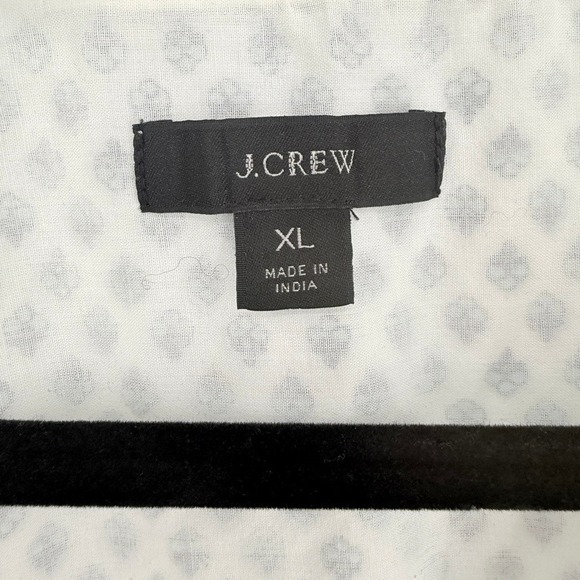 J.Crew Blue White Cotton Prairie Peasant Midi Dress XL Short Sleeve Fairy Cottag - Picture 3 of 8